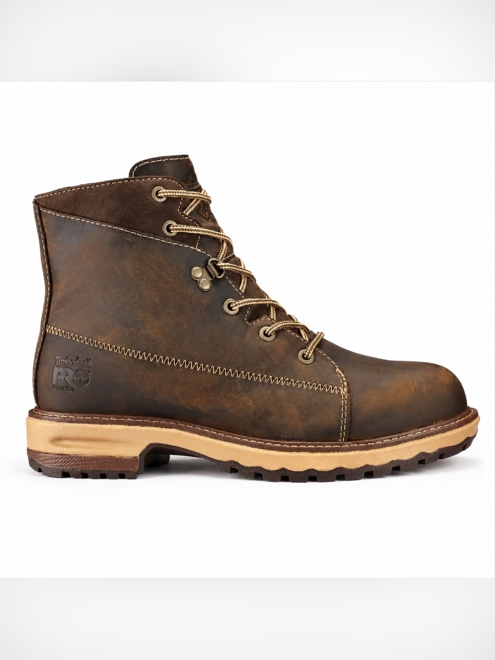 Timberland PRO Alloy Toe Work Boots Brown Leather Women’s Size 7